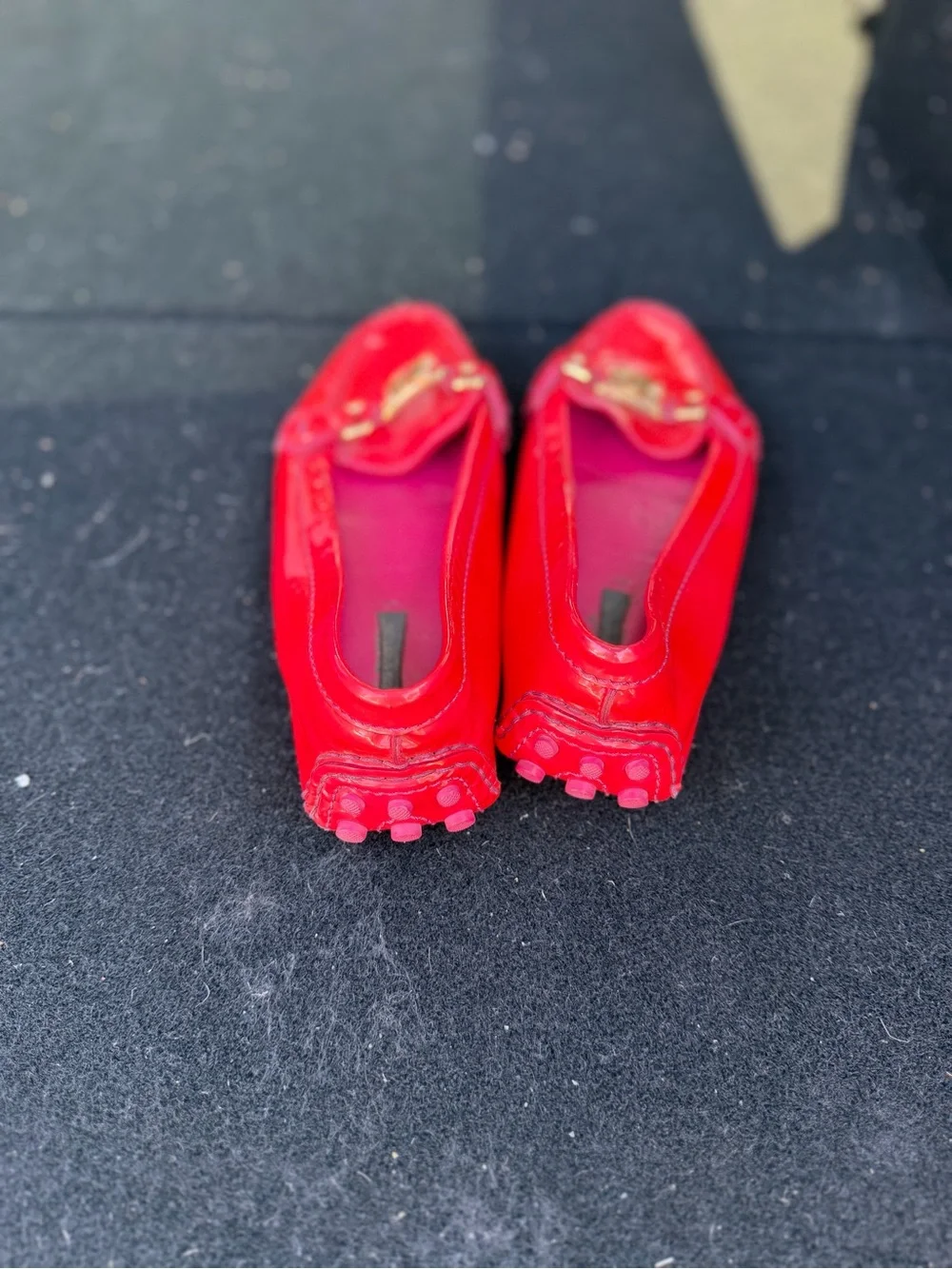 Louis Vuitton Leather LV Logo Loafers